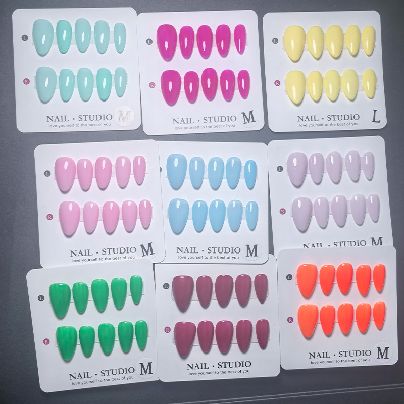 Nail Art Orange - 10 Unidades de Unhas Postiças em