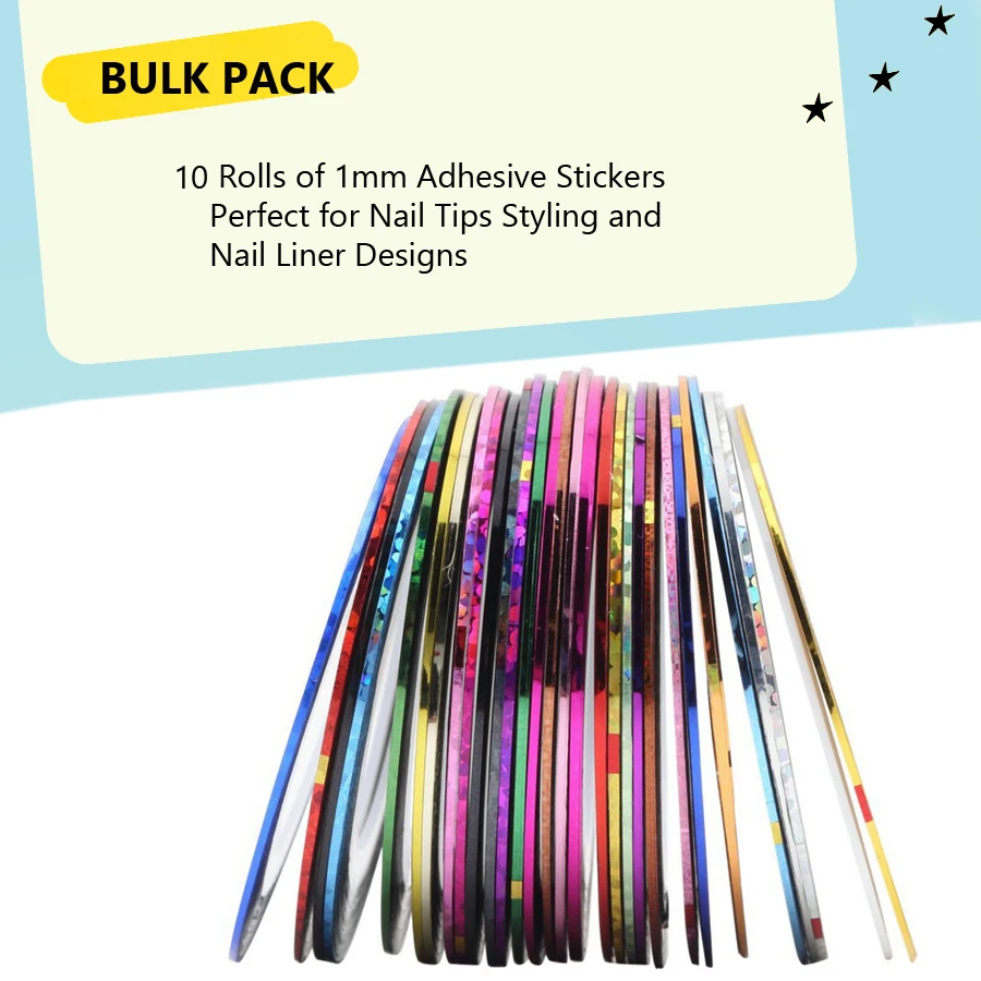 10 rolos de fitas adesivas par - Striping Tape Nail avaliação e preço