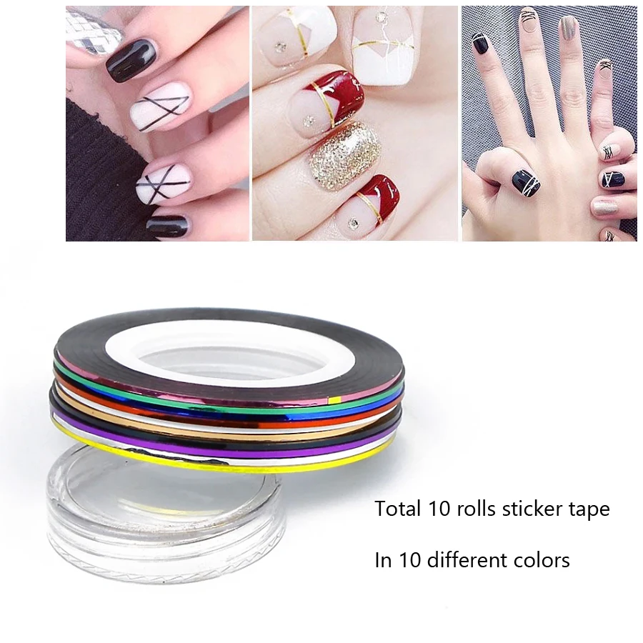 10 rolos de fitas adesivas par - Striping Tape Nail avaliação e preço