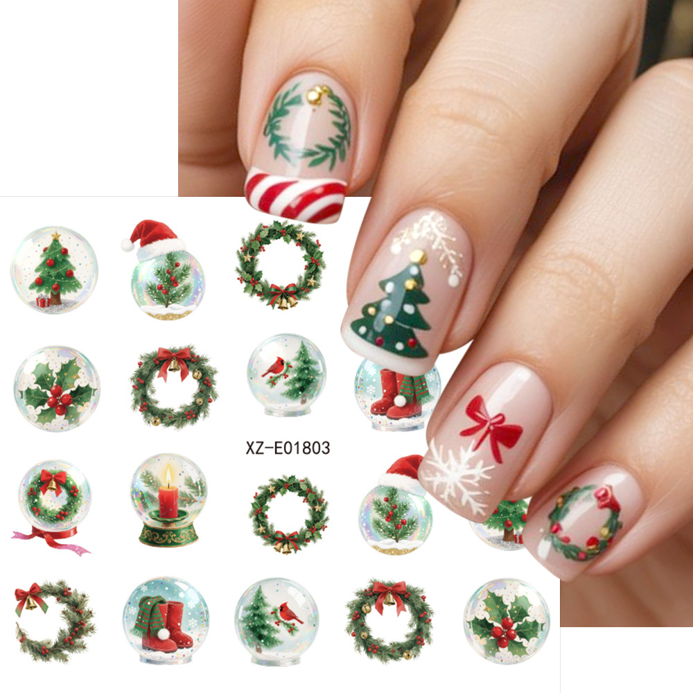30 peças/conjunto de adesivos  - Nail Art Xmas Design avaliação e preço