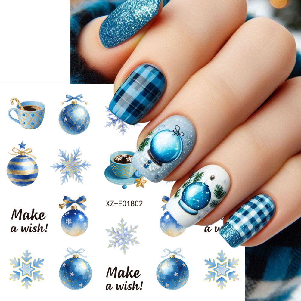 30 peças/conjunto de adesivos  - Nail Art Xmas Design avaliação e preço