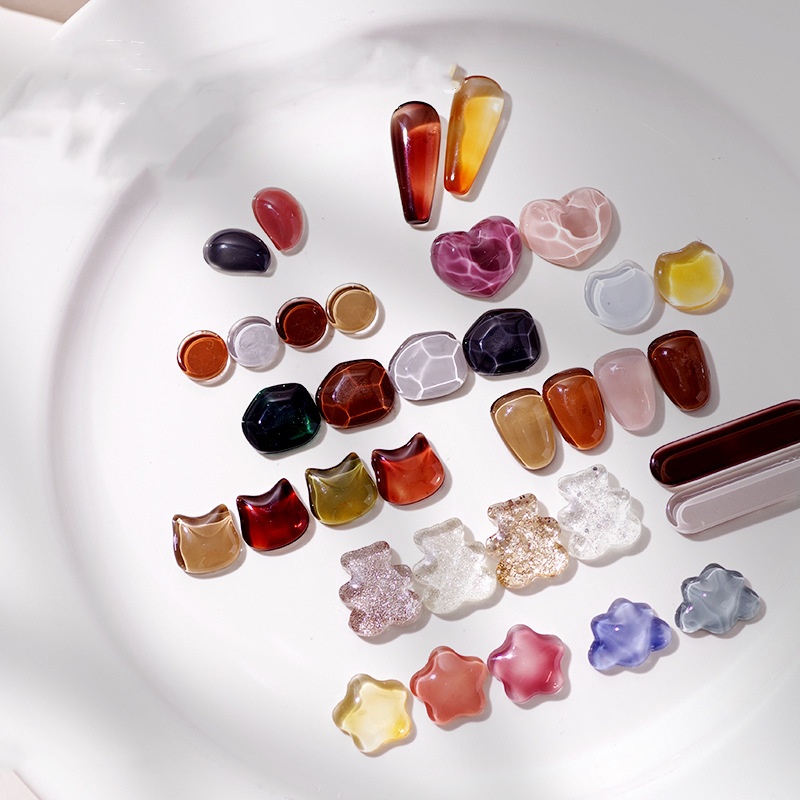 40 pçs de vidro transparente e - Nail Art Viral avaliação e preço
