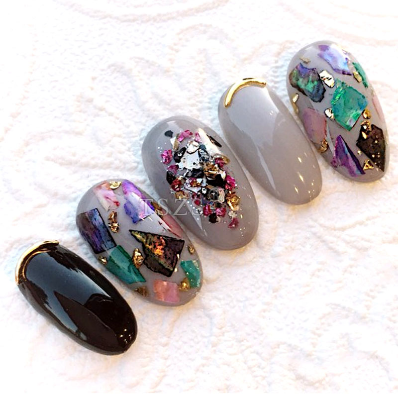 Tszs 200 pçs curto médio oval  - Nail Art Viral avaliação e preço