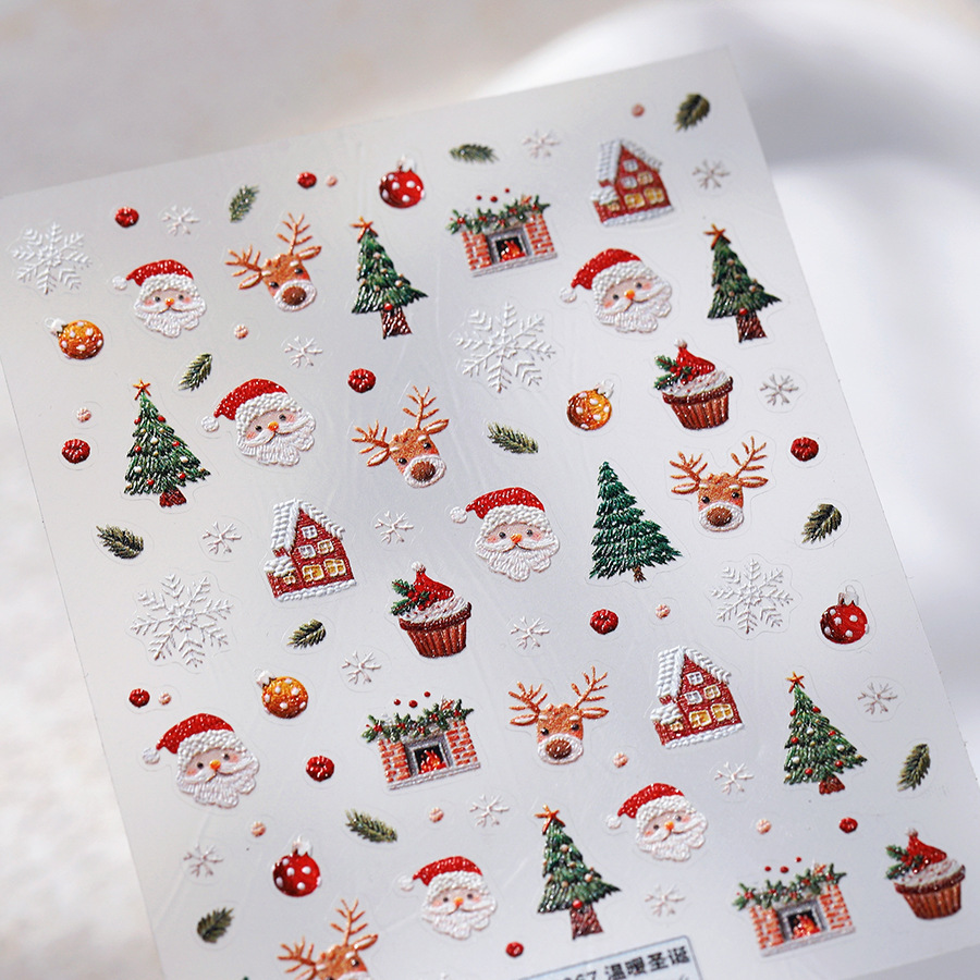 Adesivos de unhas fofos de urs - Nail Art Xmas Design avaliação e preço