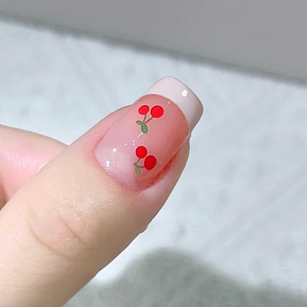 1 folha 3d doce cereja fruta a - Nail Art Red Cherry avaliação e preço