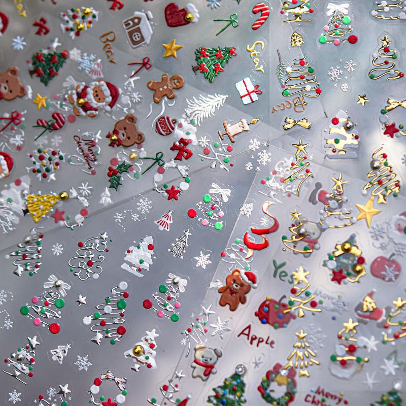 Adesivos 3D para unhas de Nata - Nail Art Xmas Design avaliação e preço