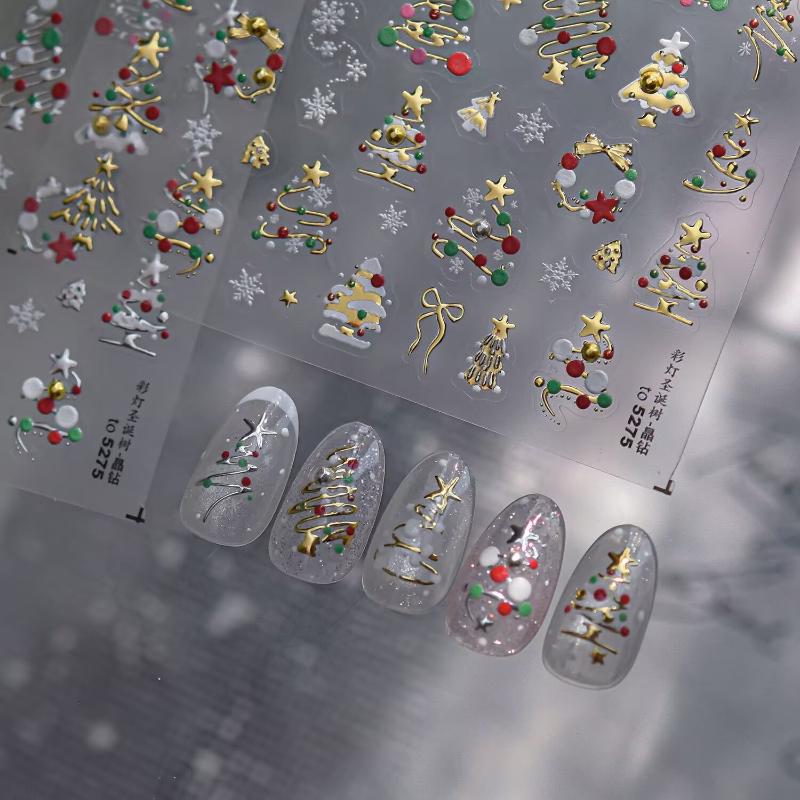Adesivos 3D para unhas de Nata - Nail Art Xmas Design avaliação e preço