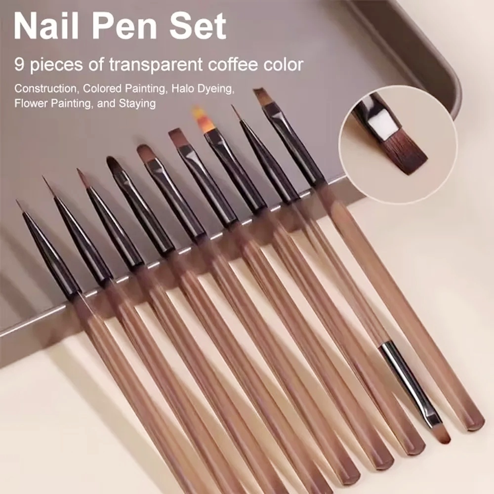9 pçs escova de unhas para des - Nail Art Viral avaliação e preço