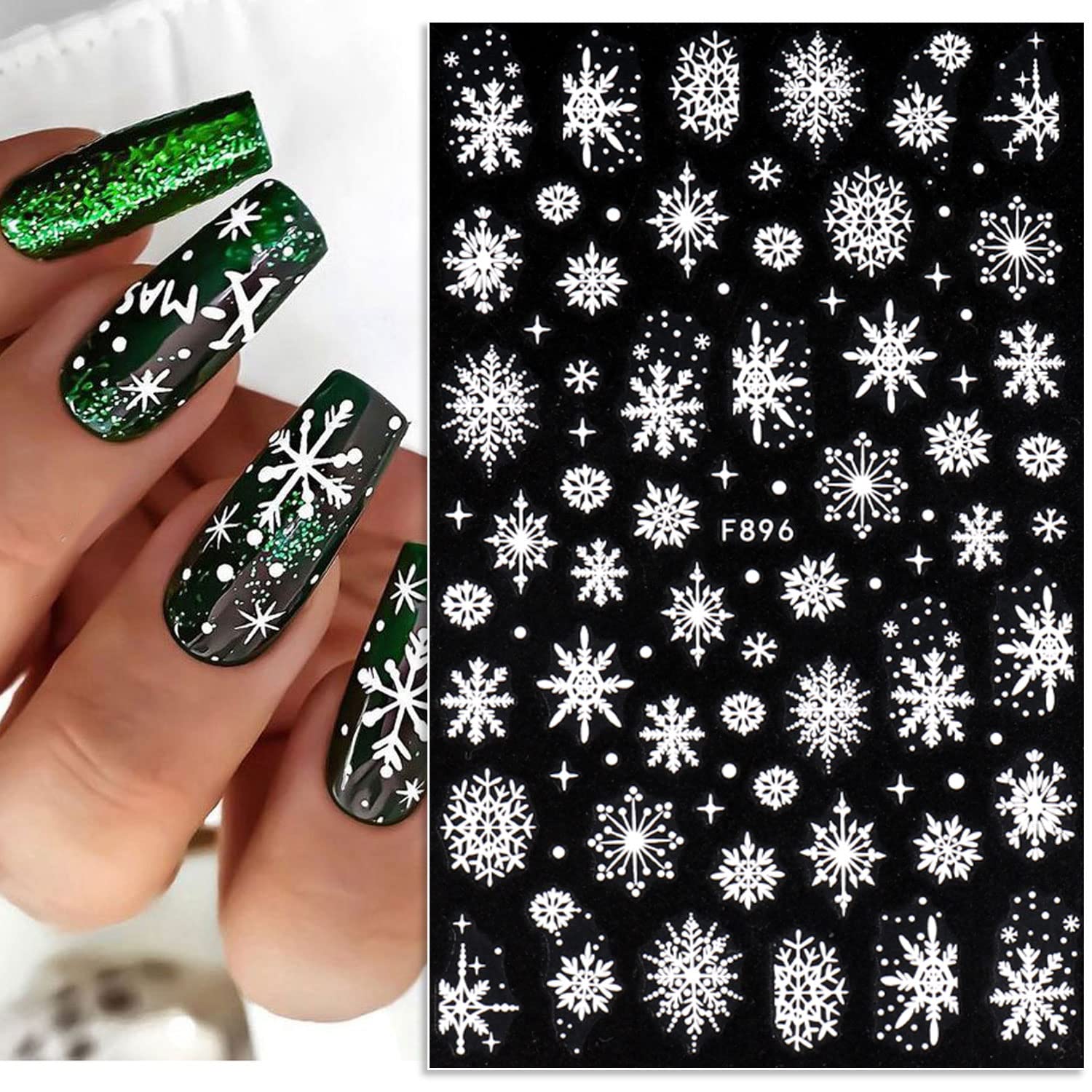 Auto-adesivo 3D Snowflake Nail - Nail Art Xmas Design avaliação e preço