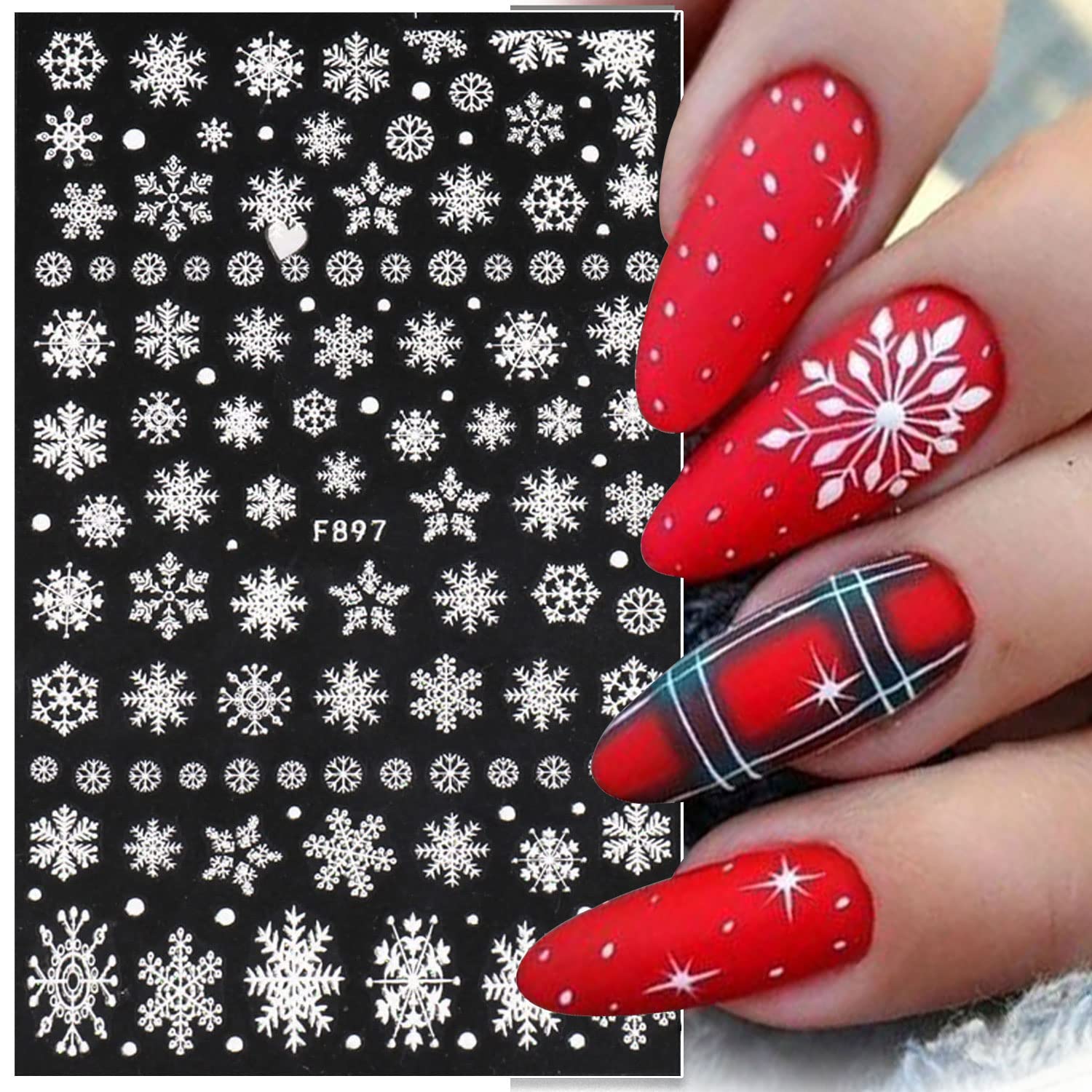Auto-adesivo 3D Snowflake Nail - Nail Art Xmas Design avaliação e preço