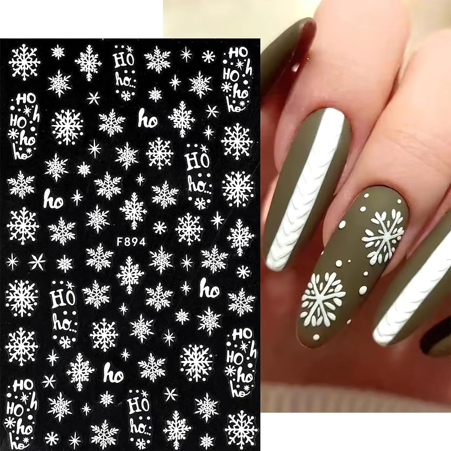 Auto-adesivo 3D Snowflake Nail - Nail Art Xmas Design avaliação e preço